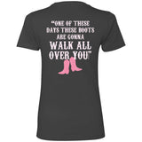 PTHS Pink Boots Ladies Relaxed Tee