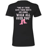 PTHS Pink Boots Ladies Relaxed Tee