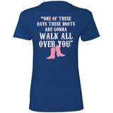 PTHS Pink Boots Ladies Relaxed Tee