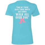 PTHS Pink Boots Ladies Relaxed Tee