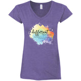 Different Not Less Ladies Fitted V-Neck Tee