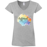 Different Not Less Ladies Fitted V-Neck Tee