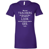 Best Teachers Ladies Fitted Tee