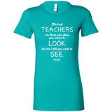 Best Teachers Ladies Fitted Tee