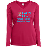 Personalized I Run For Ladies V-neck Long Sleeve Tee