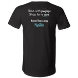 RareiTees Unisex V-neck Tee w/ back