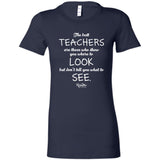 Best Teachers Ladies Fitted Tee