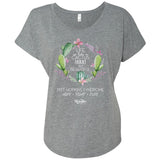 Life is like a Cactus (Pitt Hopkins) Ladies Flutter Sleeve Tee