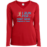 Personalized I Run For Ladies V-neck Long Sleeve Tee