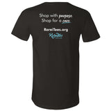 RareiTees Unisex V-neck Tee w/ back