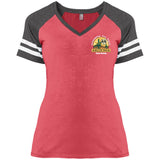 Fiero Ladies Striped V-neck Tee