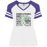 UCP 'Change is Possible' Ladies V-neck Striped Tee