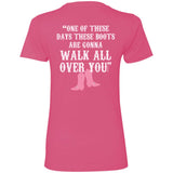 PTHS Pink Boots Ladies Relaxed Tee