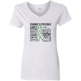 UCP 'Change is Possible' Ladies V-neck Tee