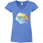 Different Not Less Ladies Fitted V-Neck Tee