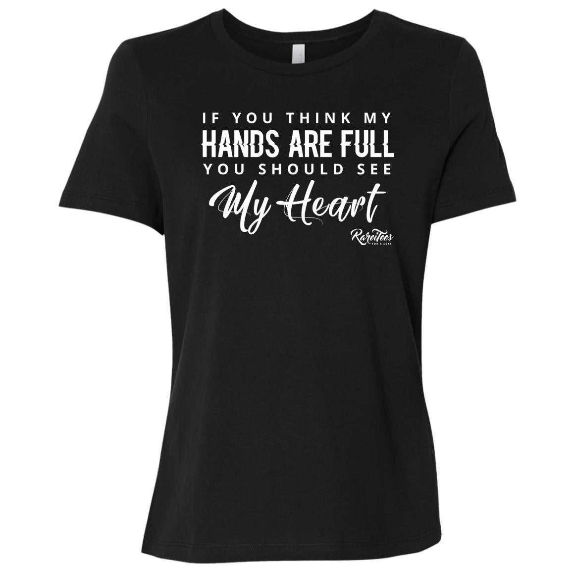 Full Heart Ladies Relaxed Tee – RareiTees for a Cure