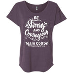 Team Colton "Be Strong" Flutter Sleeve Tee