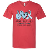 Ashton's Army 'Peace, Love, Cure' Unisex V-neck Tee