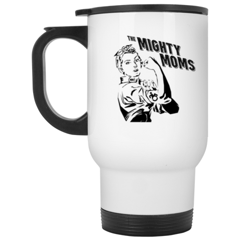 Mighty Moms White Travel Mug