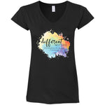Different Not Less Ladies Fitted V-Neck Tee