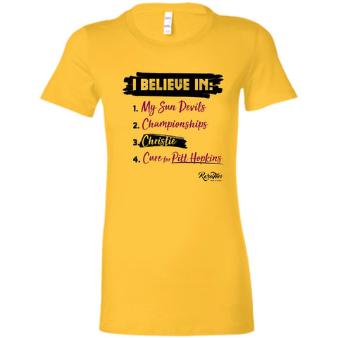 I Believe In Christie (ASU) Ladies Fitted Tee